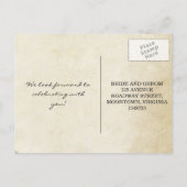 ヴィンテージツリーの古いRSVPポストカード インビテーションポストカード (裏面)