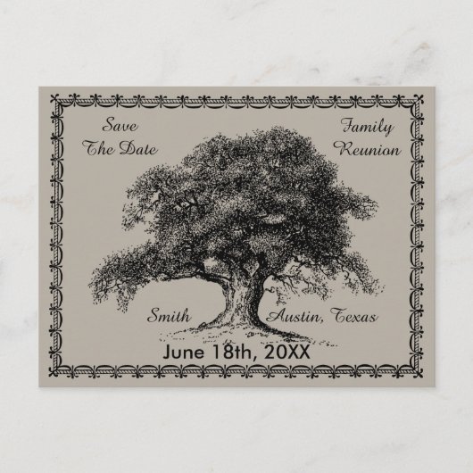 ヴィンテージツリーアウトドア素朴ファミリ懇親会 案内ポストカード (正面)