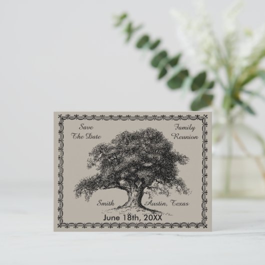 ヴィンテージツリーアウトドア素朴ファミリ懇親会 案内ポストカード (スタンド正面)