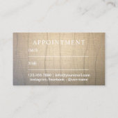 ヴィンテージツリーエレガントリネンテクスチャアポイントメント 予約カード (裏面)