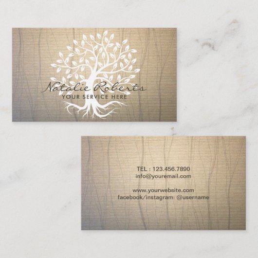 ヴィンテージツリーオブライフウェルネスセラピーヘルススパ 名刺 (正面/裏面)