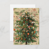 ヴィンテージツリークリスマスカード ノートカード (正面/裏面)