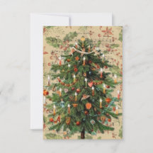 ヴィンテージツリークリスマスカード