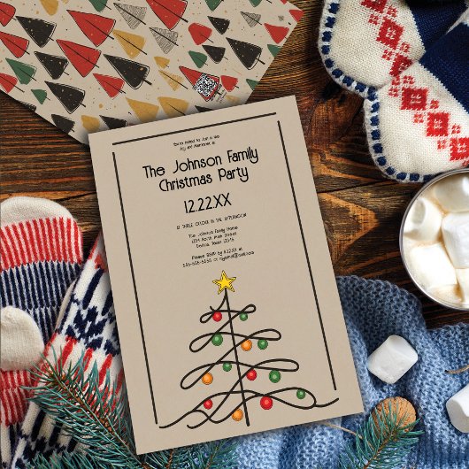 ヴィンテージツリーチャーム:メリークリスマスパーティー シーズンカード