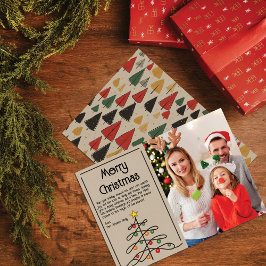 ヴィンテージツリーチャーム：メリークリスマスフォト シーズンカード