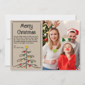 ヴィンテージツリーチャーム:メリークリスマスフォト シーズンカード (正面)