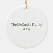 ヴィンテージツリーファームレッドクリスマストラック セラミックオーナメント (裏面)