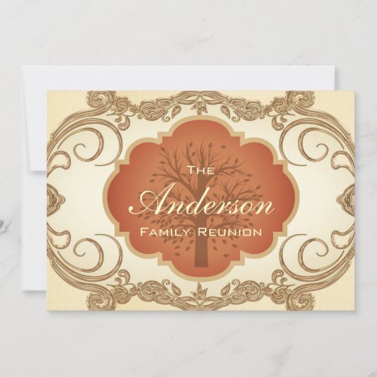 ヴィンテージツリーフローラファミリ懇親会招待状 招待状 (正面)