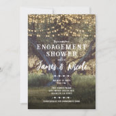 ヴィンテージツリーライトウッズフォレスト婚約シャワー 招待状 (正面)