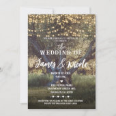 ヴィンテージツリーライトウッドシーフォレストアウトドア結婚ズ 招待状 (正面)