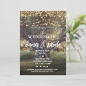 ヴィンテージツリーライトウッドシーフォレストアウトドア結婚ズ 招待状 (スタンド正面)