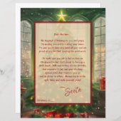 ヴィンテージツリー付きサンタからの手紙 (正面/裏面)