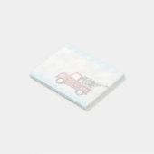 ヴィンテージツリー付き赤おもちゃのトラック ポストイット (アングル)