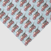 ヴィンテージツリー付き赤おもちゃのトラック 薄葉紙 (詳細)