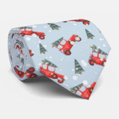 ヴィンテージツリー付き赤トラック ネクタイ (ロール)