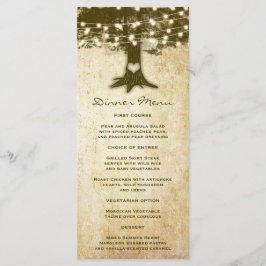 ヴィンテージツリー素朴ストリングライトスリムディナーメニュー メニュー