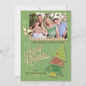 ヴィンテージツリー&カンディケインホリデーフォトフラットカード シーズンカード (正面)