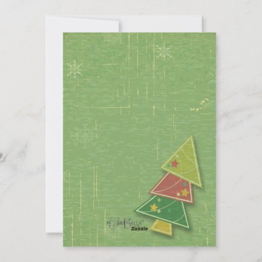 ヴィンテージツリー&カンディケインホリデーフォトフラットカード シーズンカード (裏面)