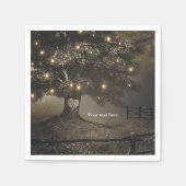 ヴィンテージツリー&ナイトライトウェディングレセプション スタンダードカクテルナプキン (正面)