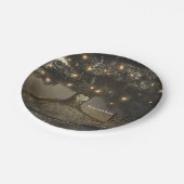 ヴィンテージツリー&ナイトライトウェディングレセプション ペーパープレート (アングル)