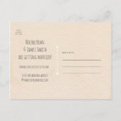 ヴィンテージツリー&ナイトライトウェディング日付を保存 案内ポストカード (裏面)