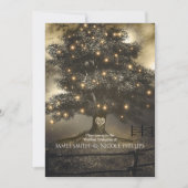 ヴィンテージツリー&ナイトライト結婚式招待状 招待状 (正面)