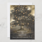 ヴィンテージツリー&ナイトライト結婚式招待状 招待状 (裏面)