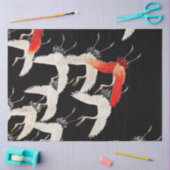 ヴィンテージツルの鳥アジアの珍重 薄葉紙 (クラフト)