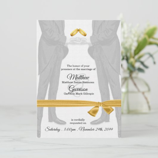 ヴィンテージツーグルームズゲイ結婚ズ 招待状 (スタンド正面)