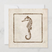 ヴィンテージツーシーホースビーチ結婚式招待状 招待状 (裏面)