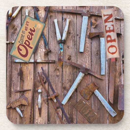 ヴィンテージツールアンティークツール コースター (正面)