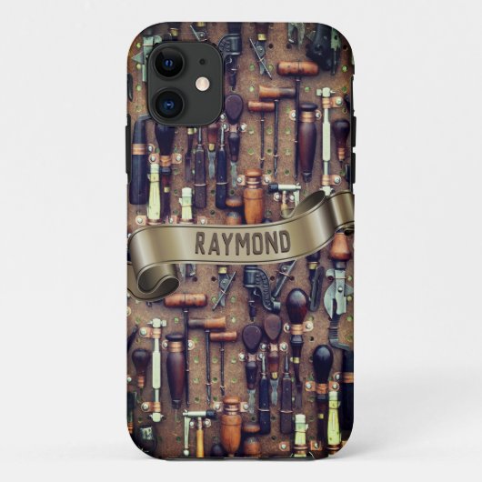 ヴィンテージツール大工Lアンティークキッチンガジェット Case-Mate iPhoneケース (裏面)