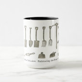 ヴィンテージツール：名前付きガーデニングマグカップ マグカップ (中央)