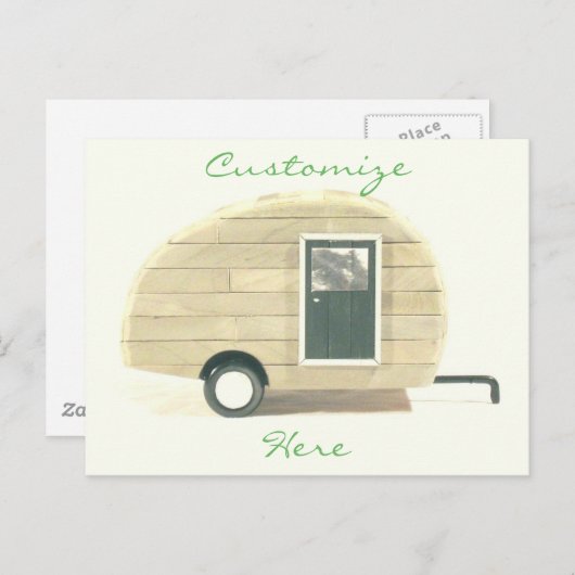 ヴィンテージティアドトレーラージプシーキャラバン ポストカード (正面/裏面)