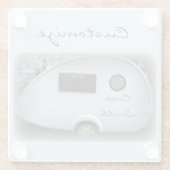 ヴィンテージティアドロップトレーラーキャラバンサンダー_コーブ ガラスコースター (裏面)