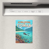 ヴィンテージティオマンマレーシアのスキューバダイビング マグネット (インサイチュ (食洗機))