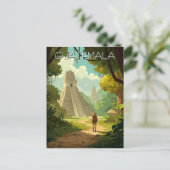 ヴィンテージティカルグアテマラ旅行 ポストカード (スタンド正面)