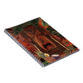 ヴィンテージティキアロハハワイアントロピカル素朴アイランド ノートブック (右側)