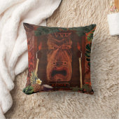 ヴィンテージティキアロハハワイアンルアウ（ハワイ式宴会）トロピカル クッション (ブランケット)