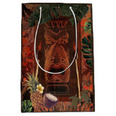 ヴィンテージティキアロハハワイアンルアウ（ハワイ式宴会）バースデーパーティー ミディアムペーパーバッグ (正面)