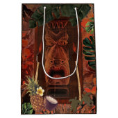 ヴィンテージティキアロハハワイアンルアウ（ハワイ式宴会）バースデーパーティー ミディアムペーパーバッグ (裏面)