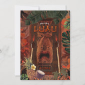 ヴィンテージティキアロハハワイアンルアウ（ハワイ式宴会）バースデーパーティー 招待状 (正面)