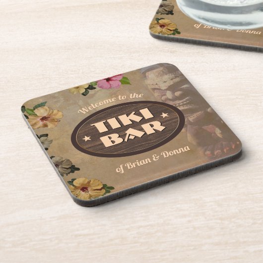 ヴィンテージティキバーコースターあなたの名前 コースター (左側)