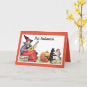 ヴィンテージティスハロウィン カード (黄色い花)