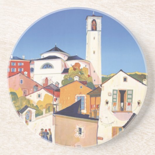 ヴィンテージティチーノテッシンカントンスイス コースター (正面)