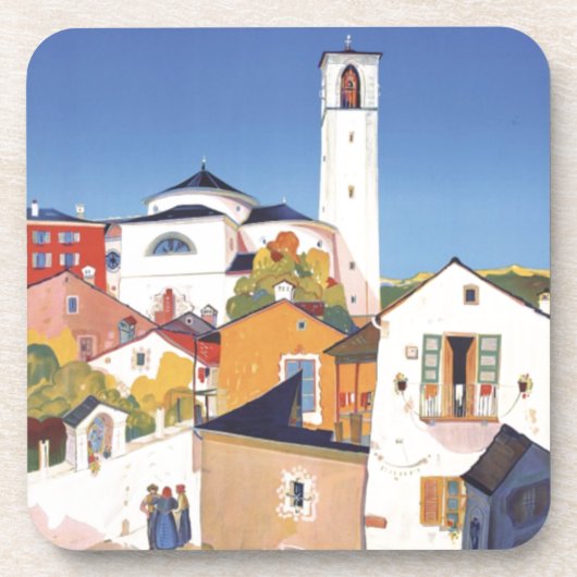 ヴィンテージティチーノテッシンカントンスイス コースター (正面)