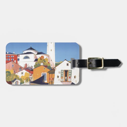 ヴィンテージティチーノテッシンカントンスイス ラゲッジタグ (正面横)