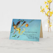 ヴィンテージティップ飛んでいるシーウィッチカード カード (黄色い花)