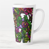 ヴィンテージティファニーステンドグラスパープルバラ カフェラテマグ (右)