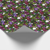 ヴィンテージティファニーステンドグラスパープルバラ ラッピングペーパー (角)